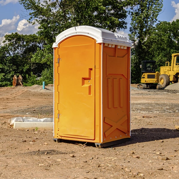 how often are the porta potties cleaned and serviced during a rental period in South Prairie